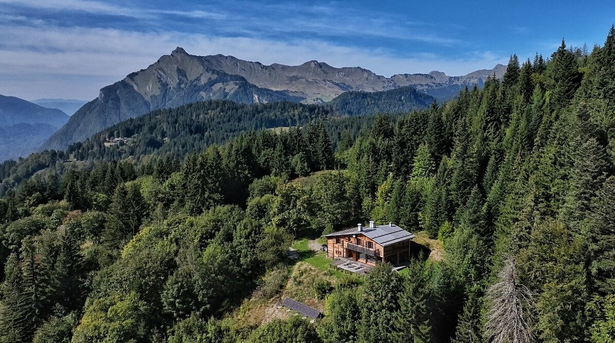 Rare : chalet isolé vue imprenable mont blanc & aravis - entouré de forêt – 6/8 pers – petit jacuzzi