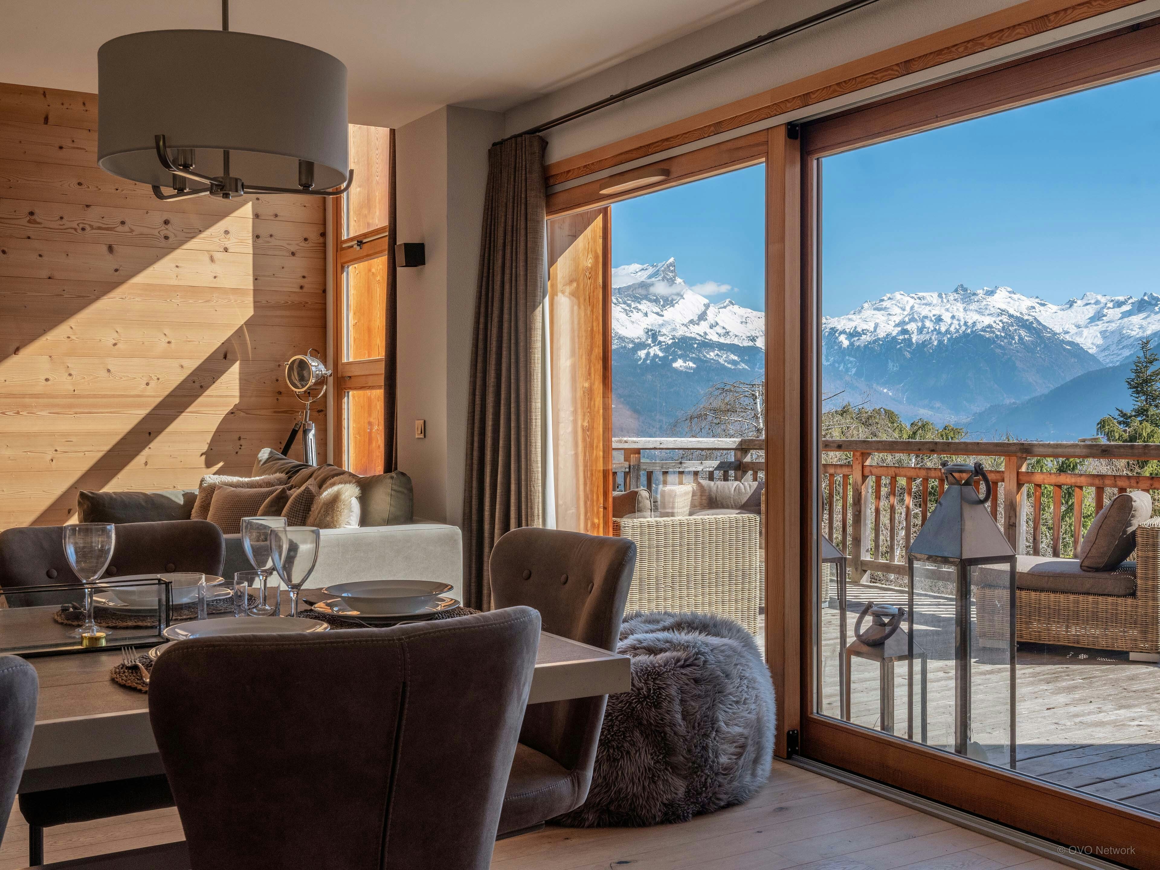 Chalet pour 12 à Combloux avec spa et vue sur les montagnes