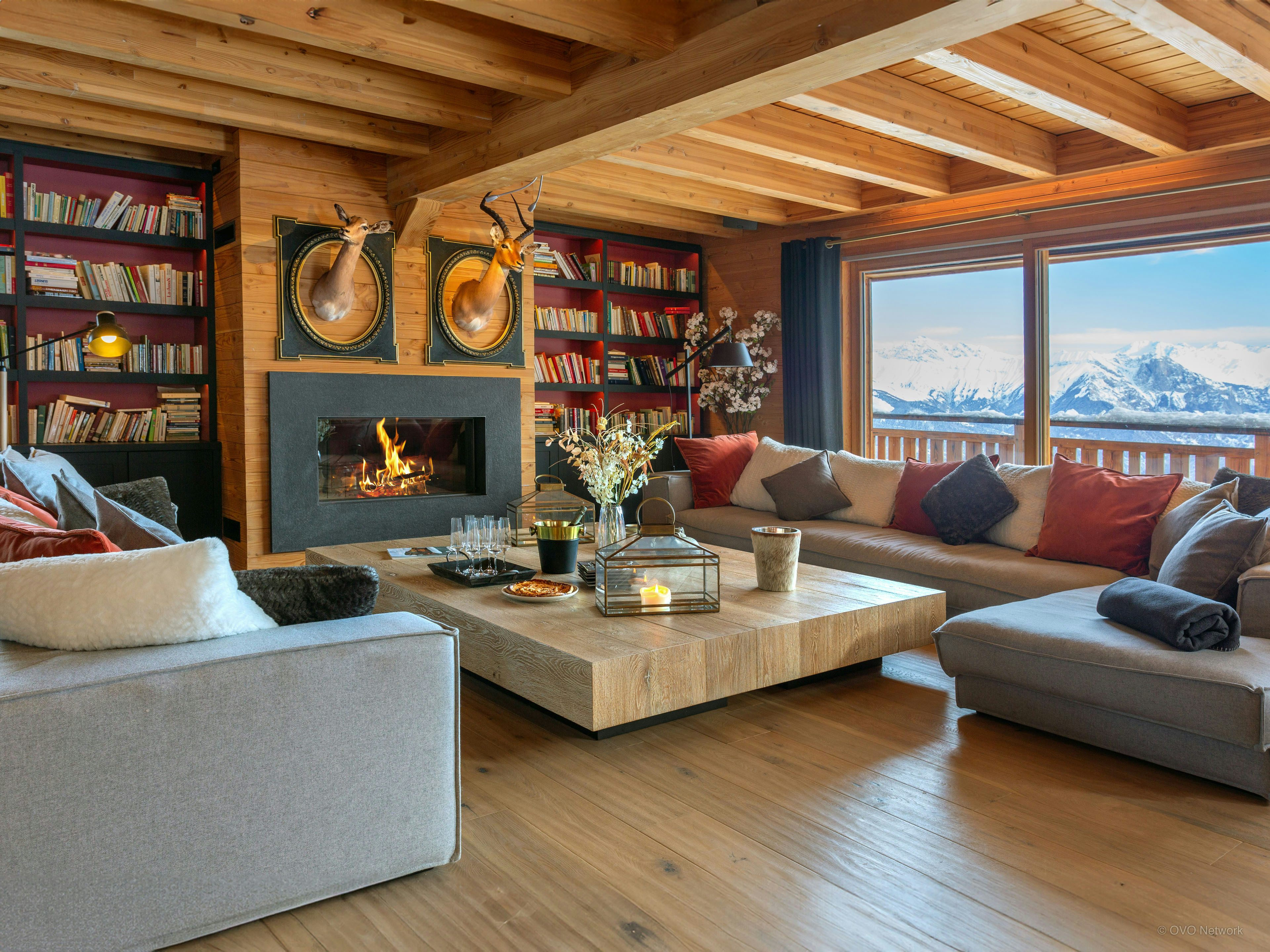 Chalet pour 15 au pied des pistes, avec piscine et sauna