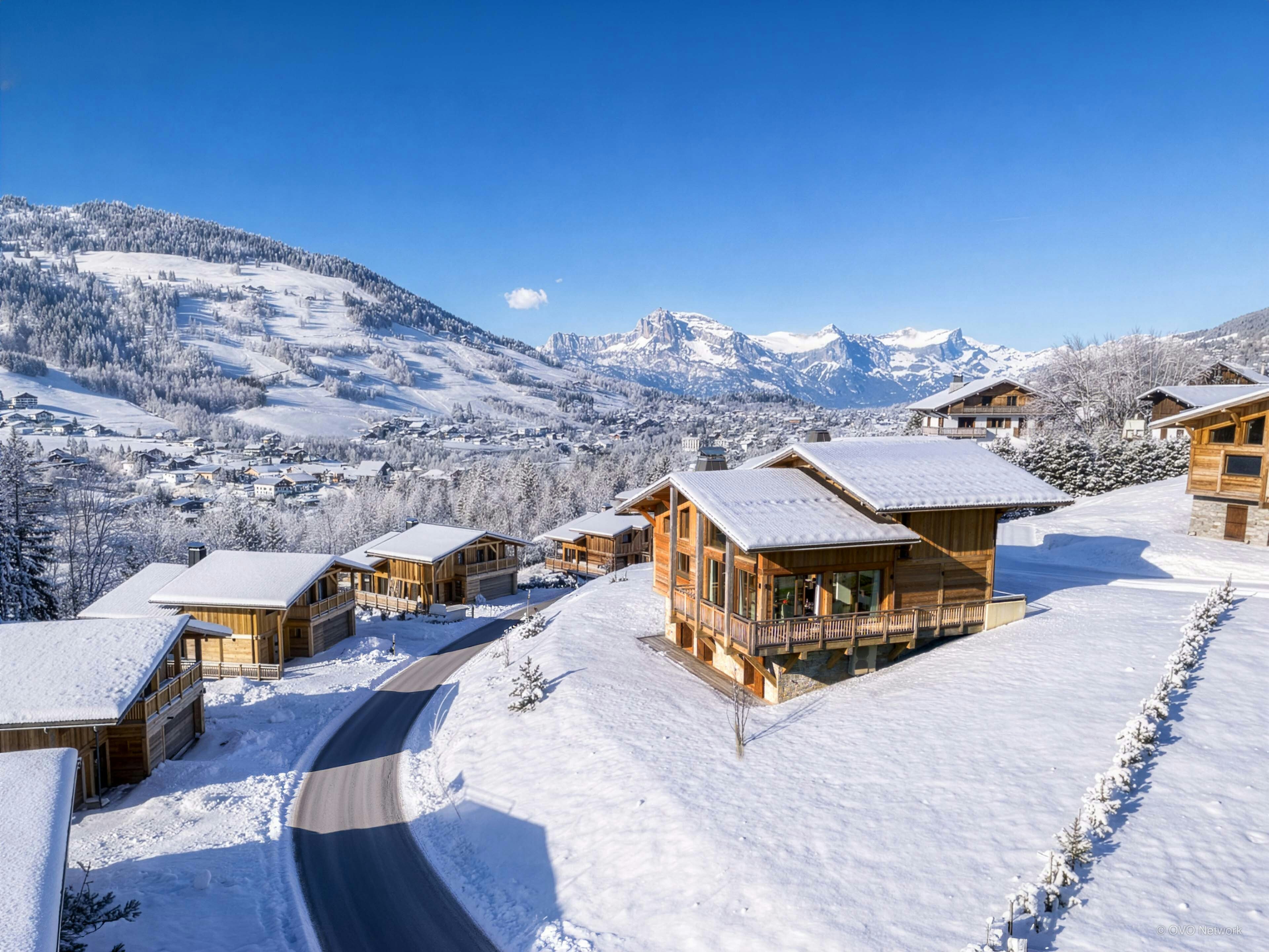 Élégant chalet pour 12 à megève avec spa