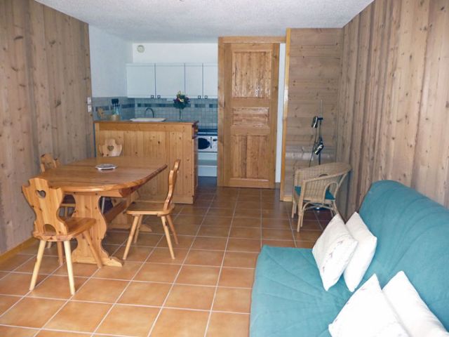 studio pour 4 personnes avec balcon face à la Meije