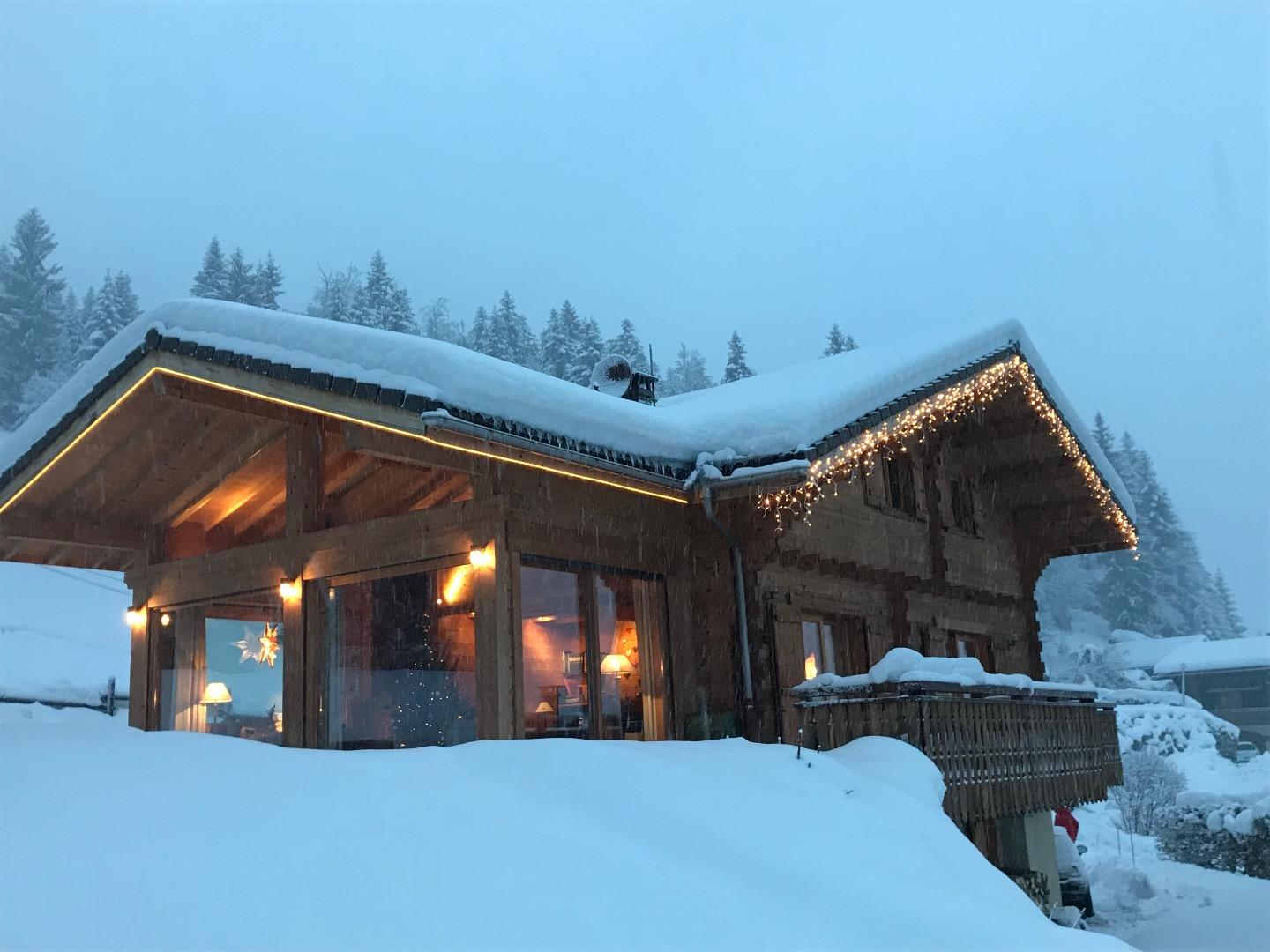Sous la neige en hiver