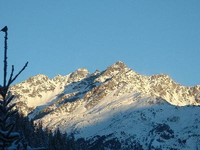 vue panoramique du chalet sur le massif de la vanoise