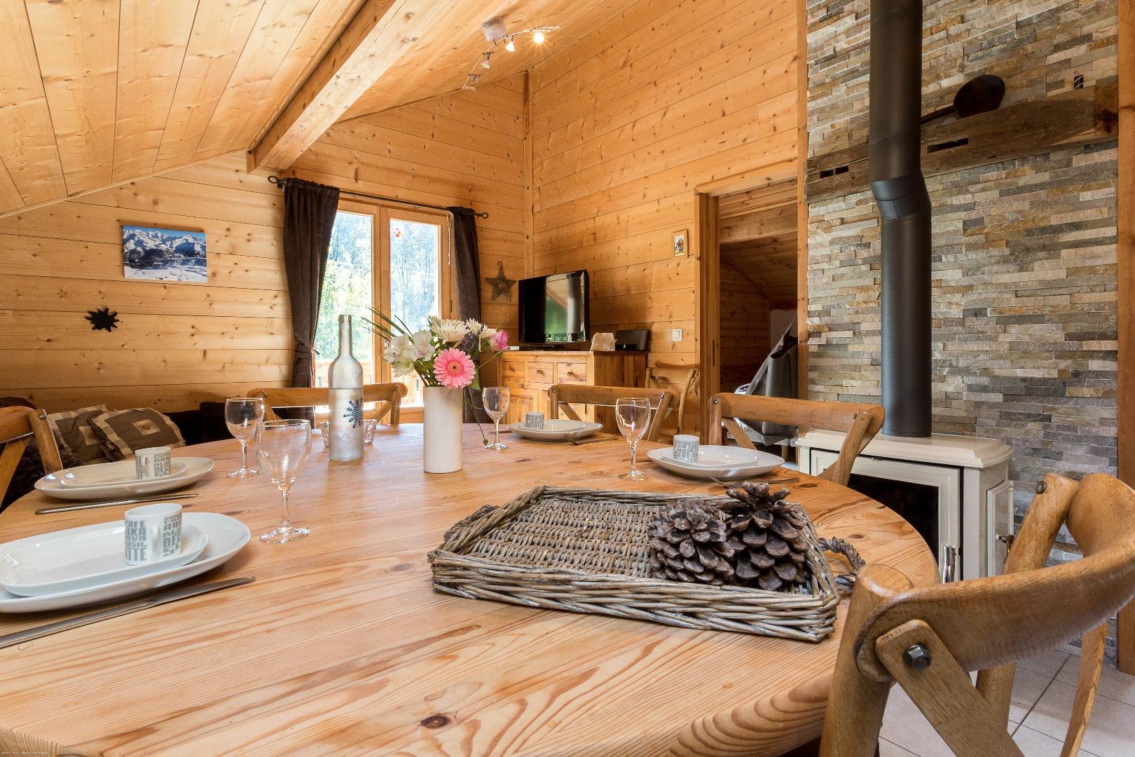 Appartement en chalet avec spa, sauna et piscine