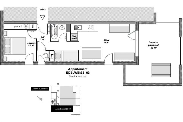 Appartement Edelweiss 03 à Bonneval-sur Arc