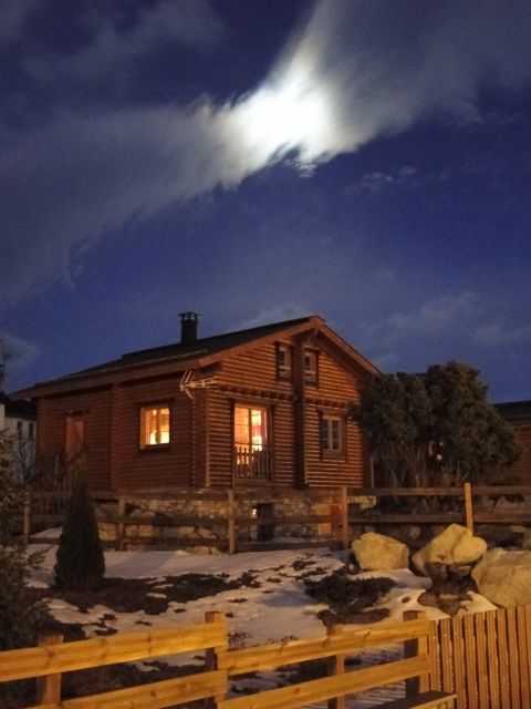 le chalet au crépuscule
