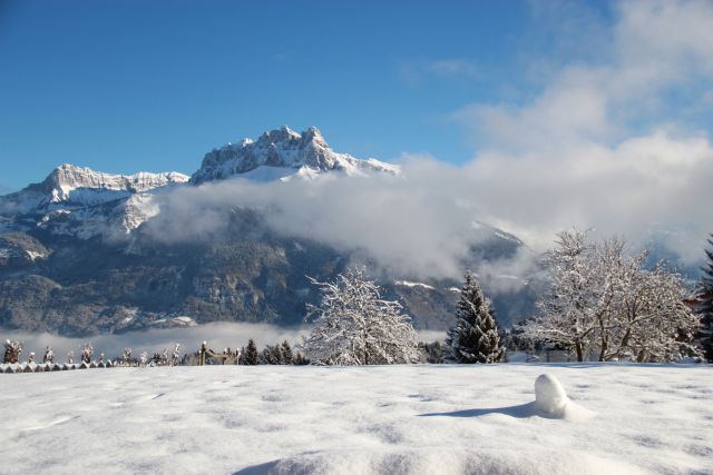 vue depuis l'appartement en hiver