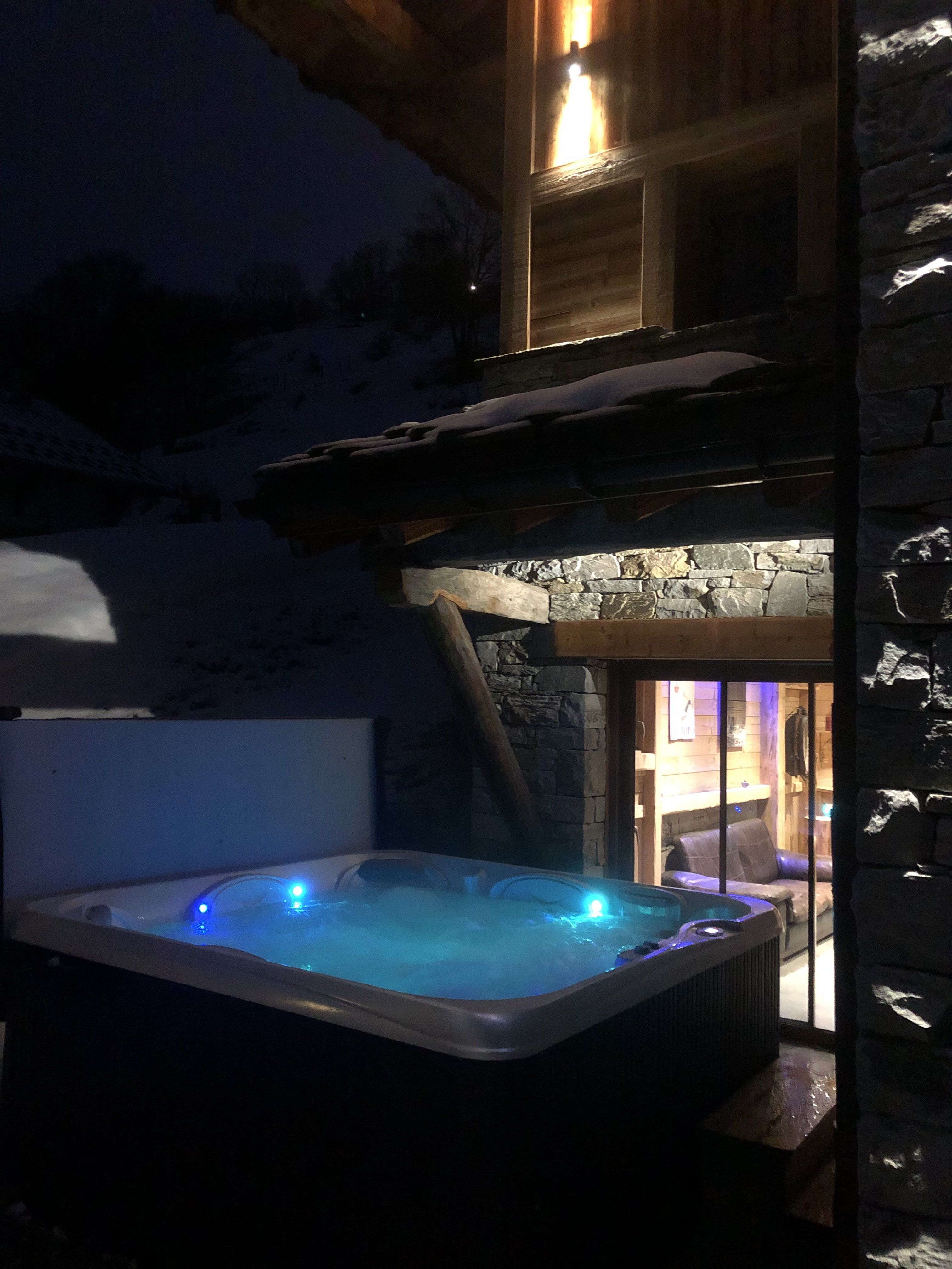 Le Prestige Chalet individuel 5* SPA sauna bar bay-foot