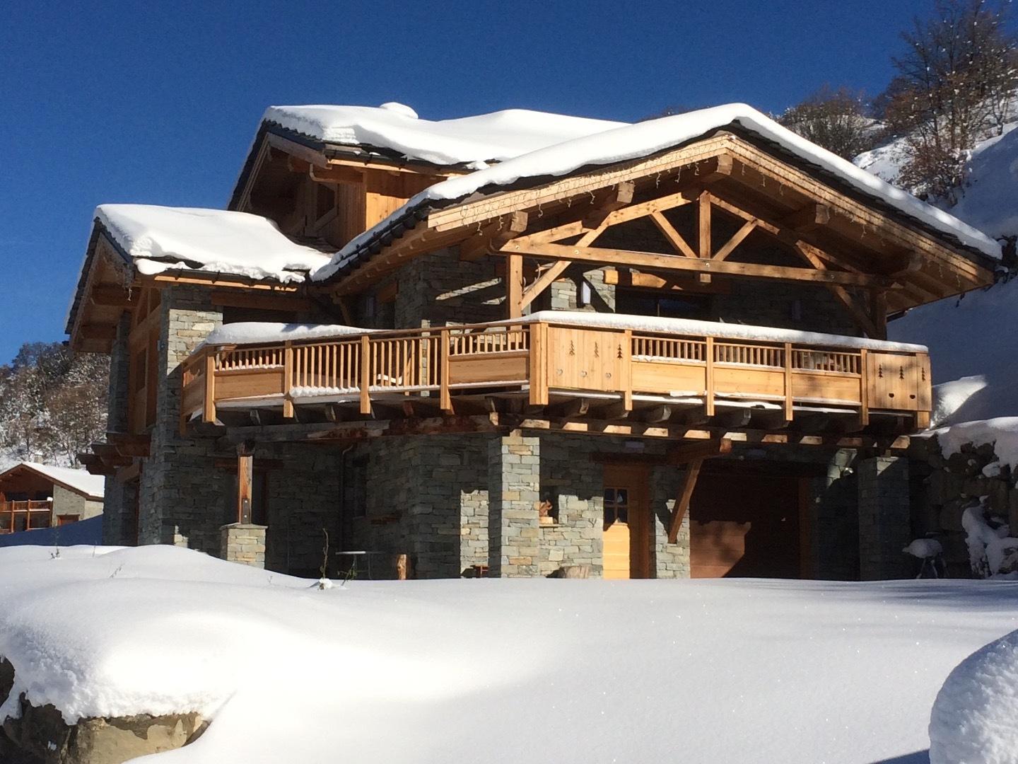 Le Prestige Chalet individuel 5* SPA sauna bar bay-foot