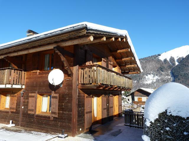 terrasse du chalet en hiver