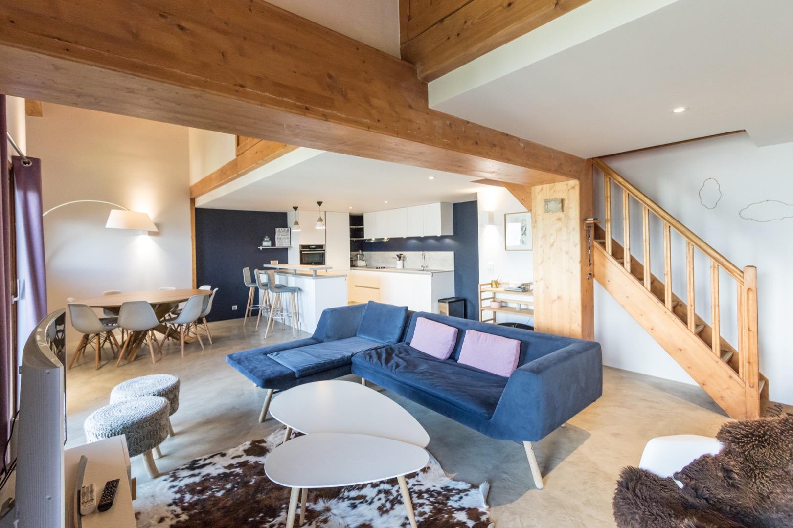 Superbe duplex à Arc 1800 ,vue dégagée, 5 chambres, dans résidence avec piscine, accès skis au pieds