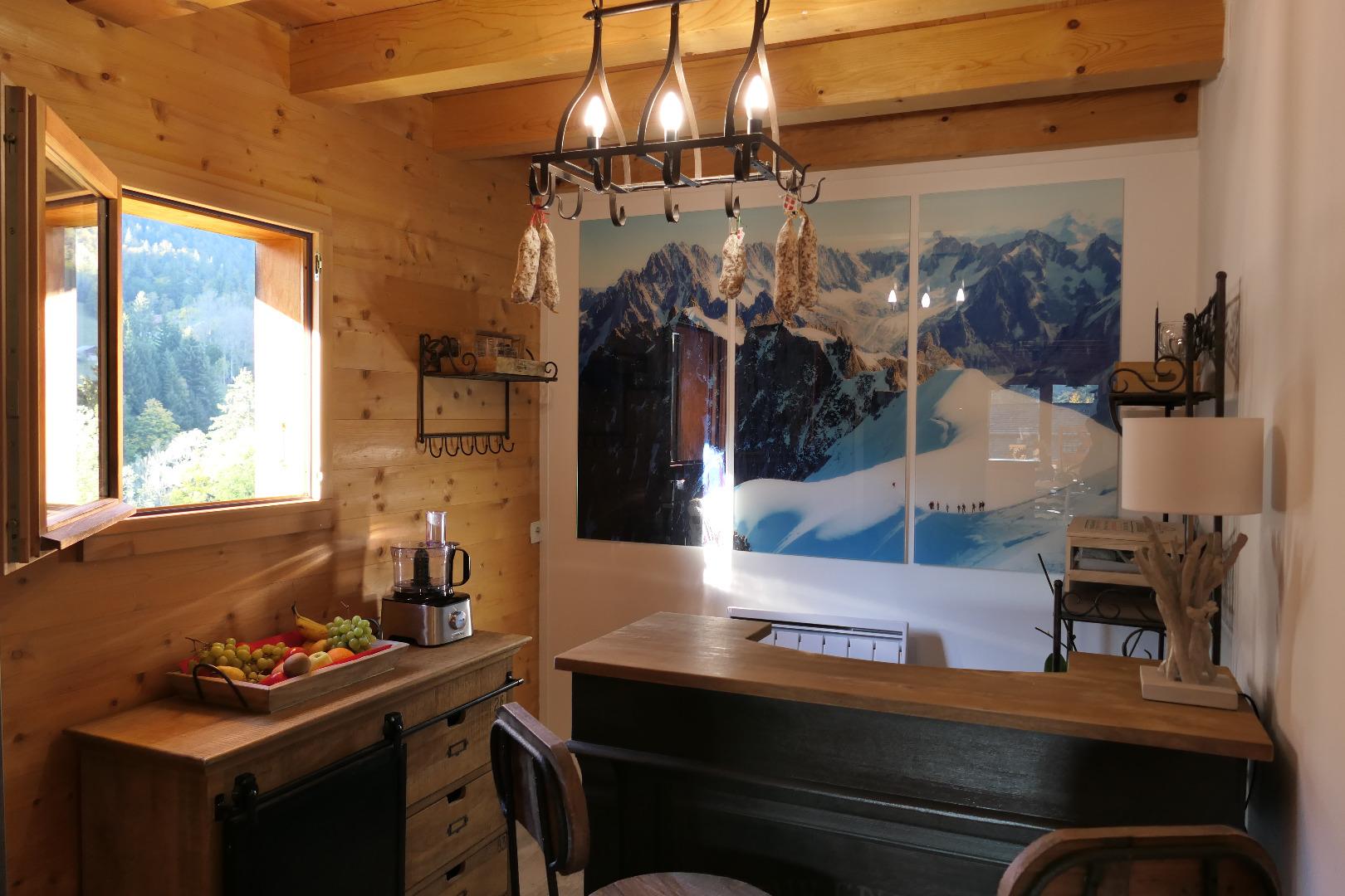 La Chevrière, très beau chalet authentique, vue panoramique , proche Megève