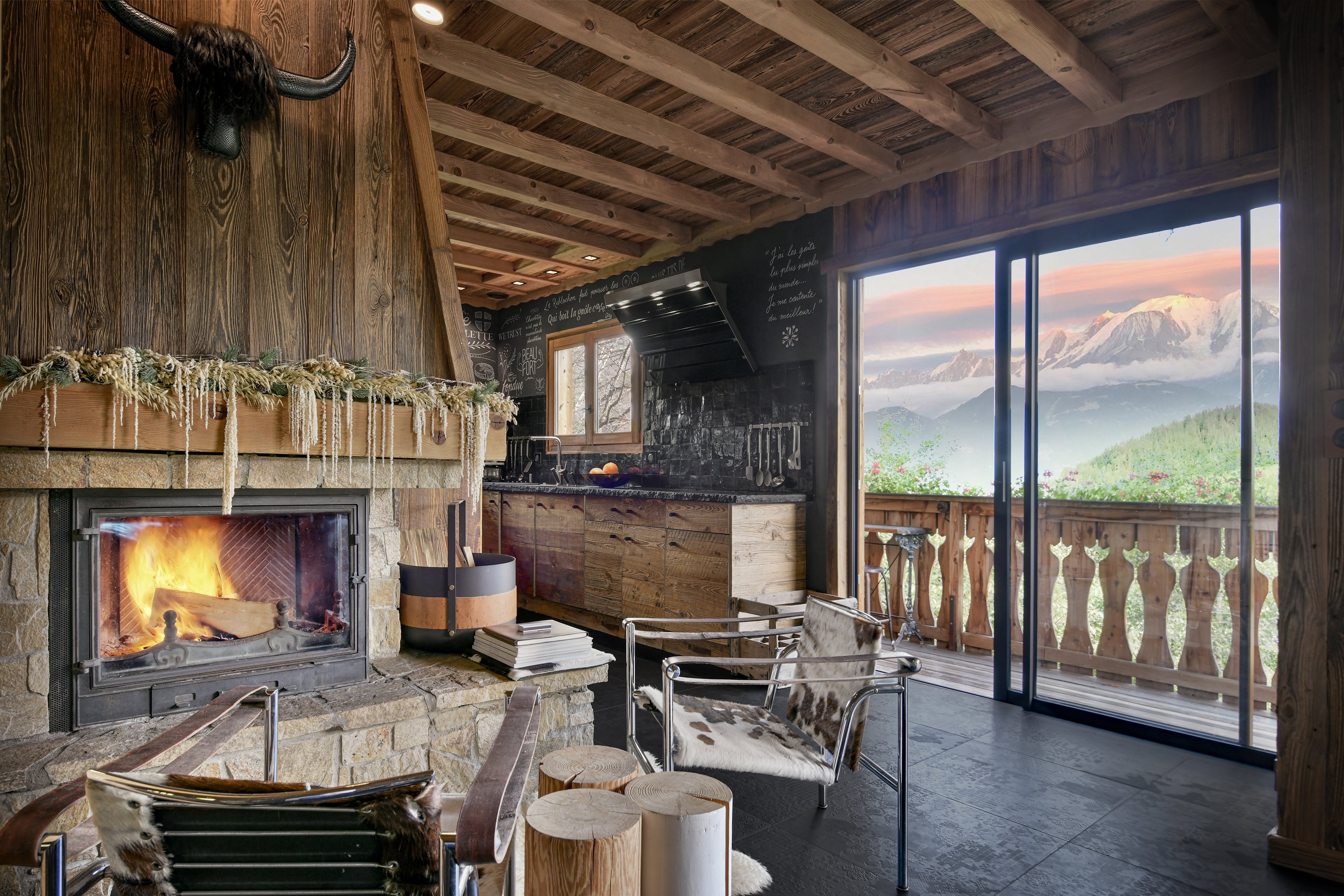 LES CERISES — face au Mont-Blanc — Jacuzzi, hammam, sauna, cinéma…