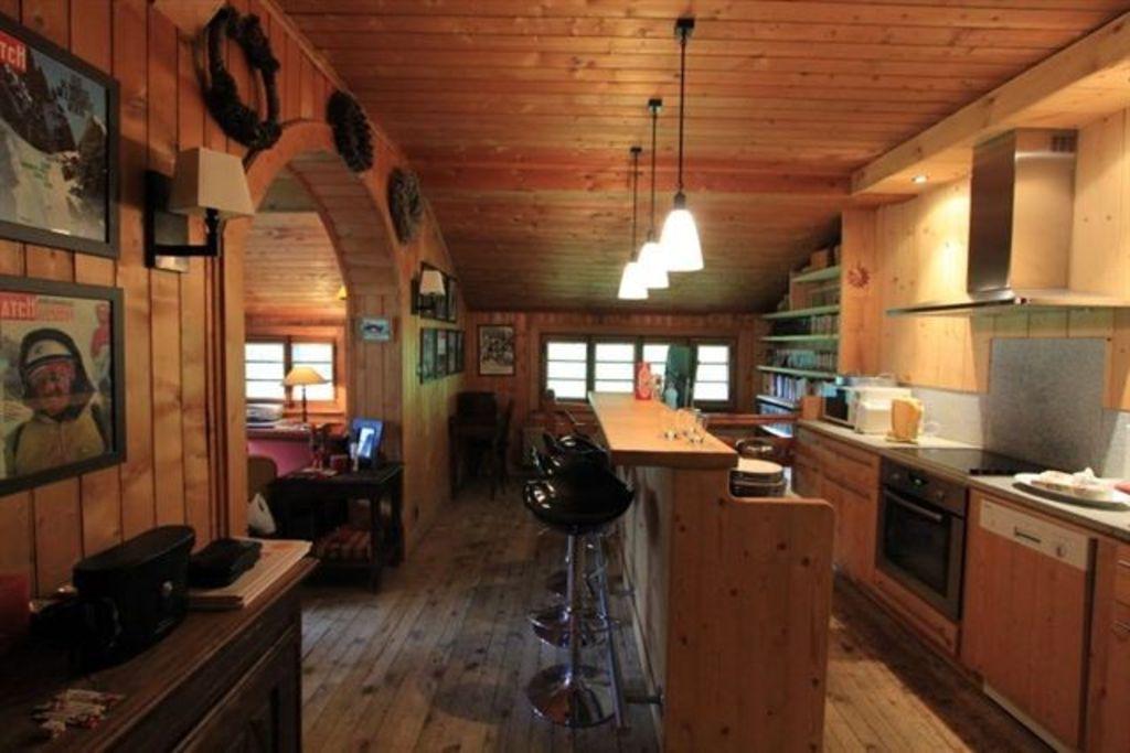 chalet de charme dans Chamonix avec vue panoramique sur le Mont Blanc