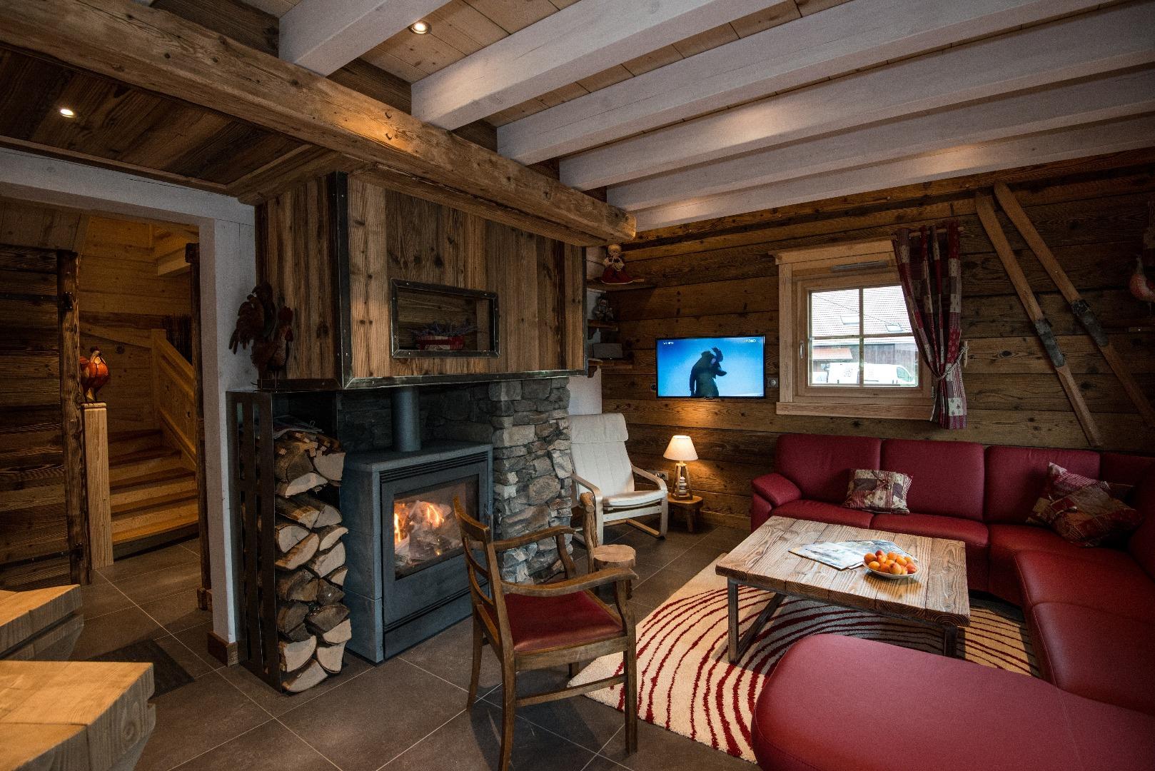 La Nolière La Bresse chalet haut standing 10/12 personnes 5 chambres 4 sdb vue montagne parking privé