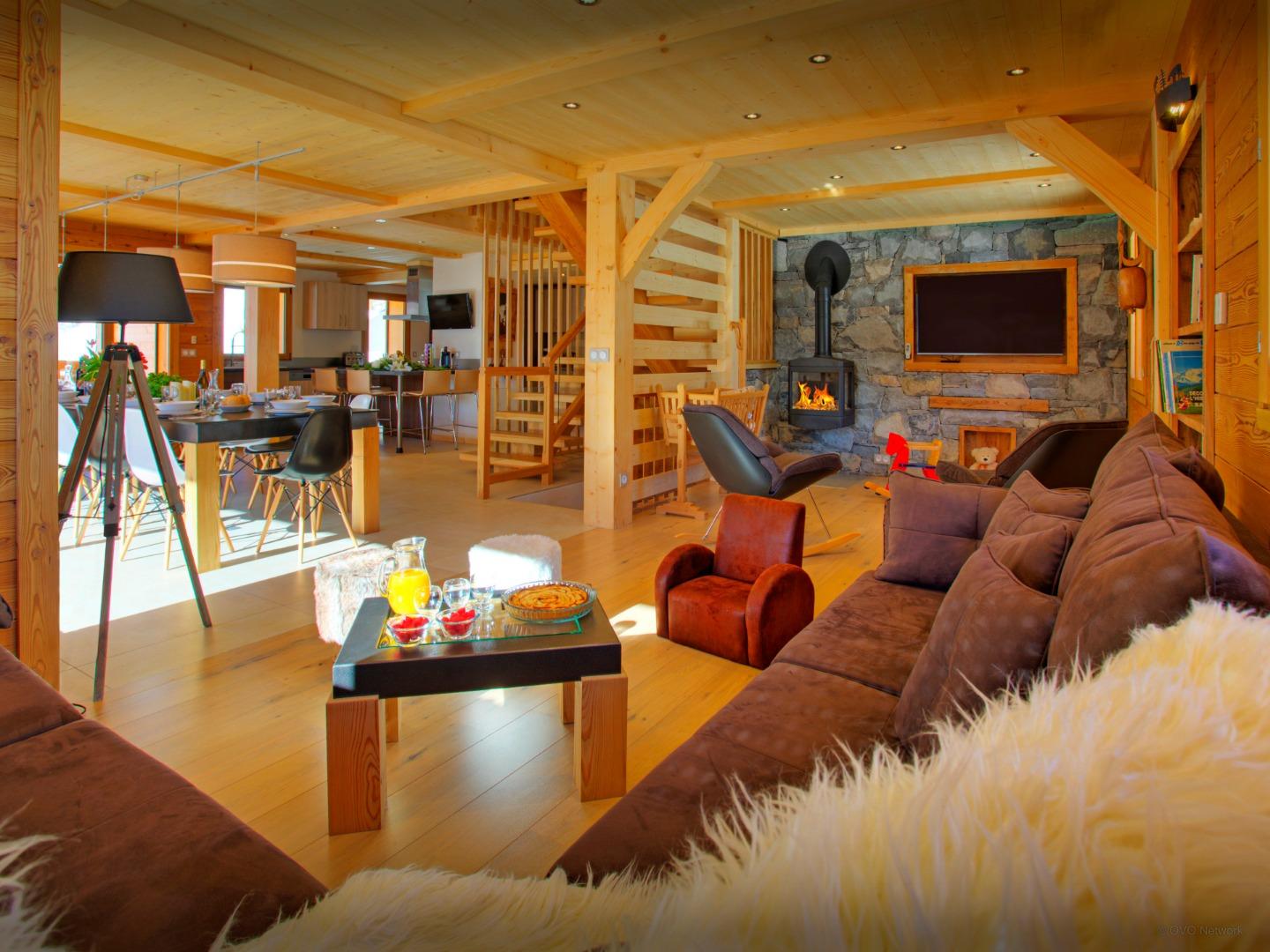 Le Crechoua , superbe chalet 4 étoiles à La Giettaz, 14 pers, proche des pistes