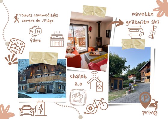 Chalet hygge saint-lary - centre / gîte cosy / ****  5d / 2 chbres  / 3 pièces - 51m² / 4 pers/ spa - vue imprenable- accueil vélo - parking sécurisé avec bornes rech ve