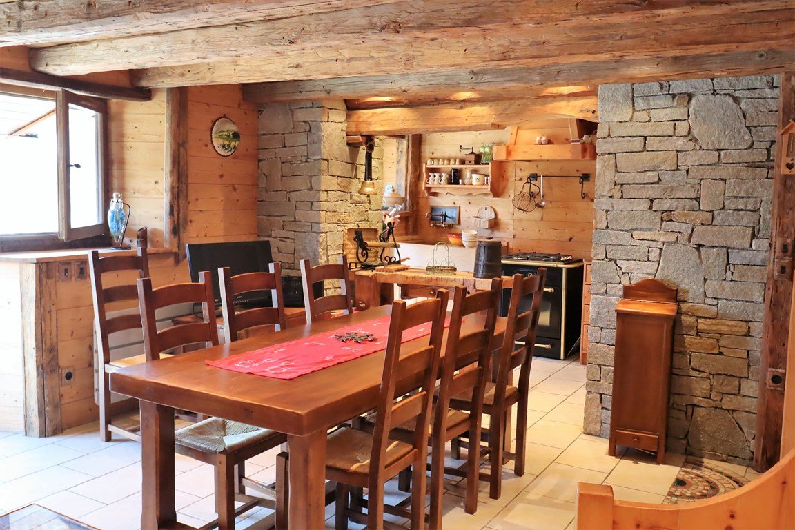 Vue surplombant le hameau Planay, chalet 6 personnes classé 2 étoiles, plein sud