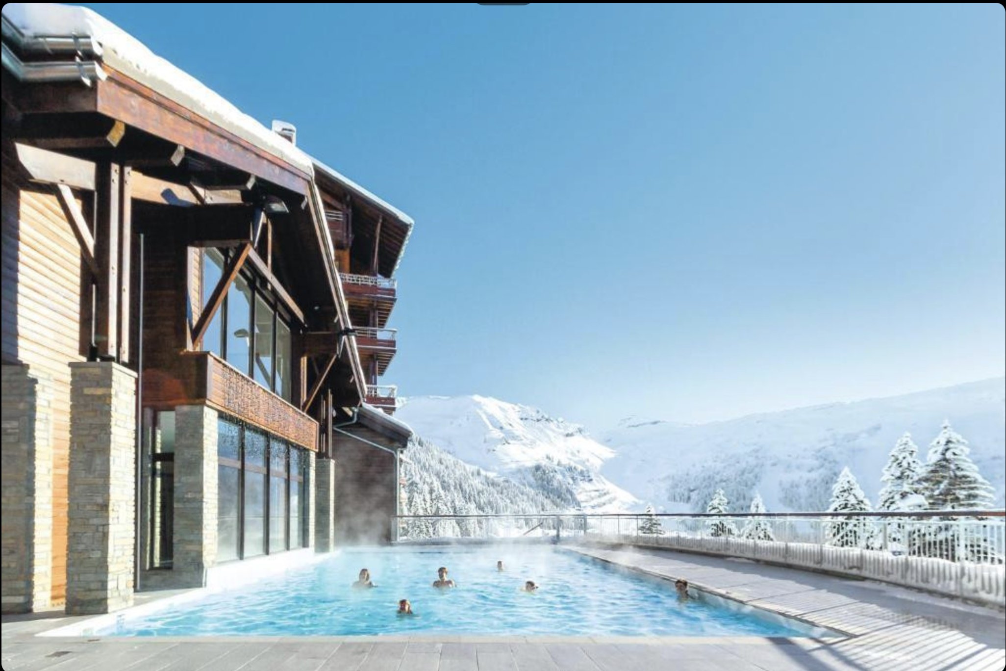 Appartement de charme en résidence 5* skis aux pieds avec piscine, jaccuzi, sauna, et hammam