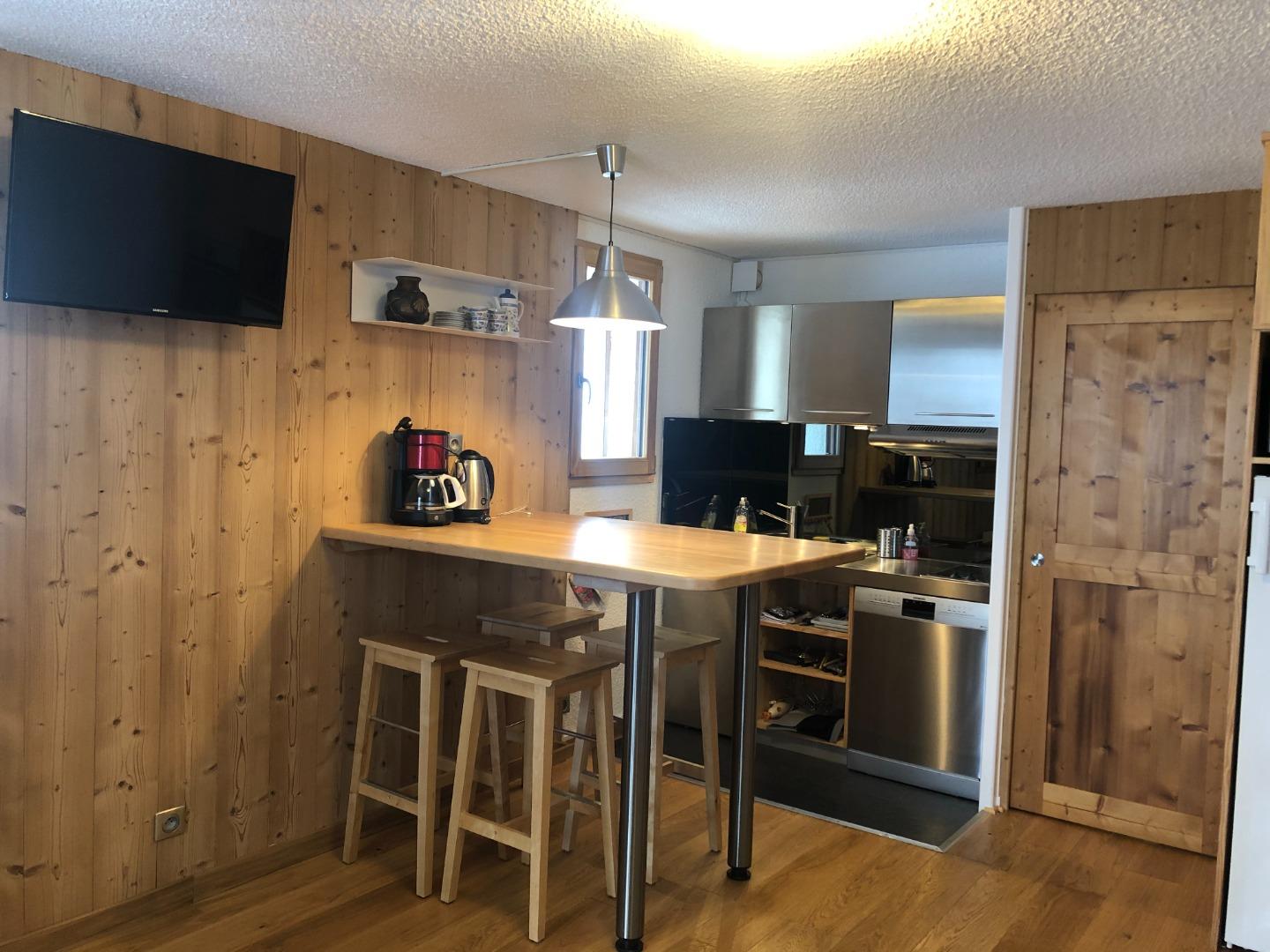 Idéal  : magnifique vue sur la Meije depuis le grand balcon