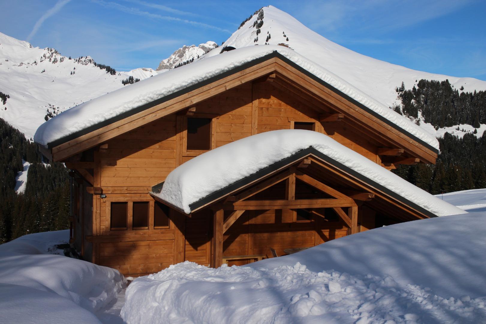 Vue extérieure du chalet construit en 2014